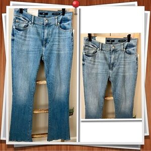 NWT 7 FOR ALL MANKIND “EARTHKIND” BOOTCUT CLASSIC JEANS W/ SWAROVSKI SZ 31
